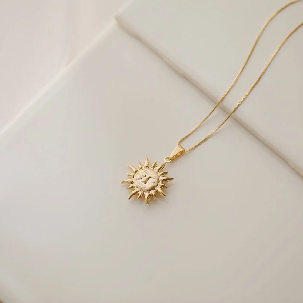 Ancient Sun Necklace | 18k Gold Filled - Picture 4 of 7